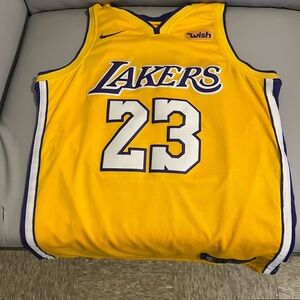 L.A. Lakers #23 authentic LeBron James home jersey